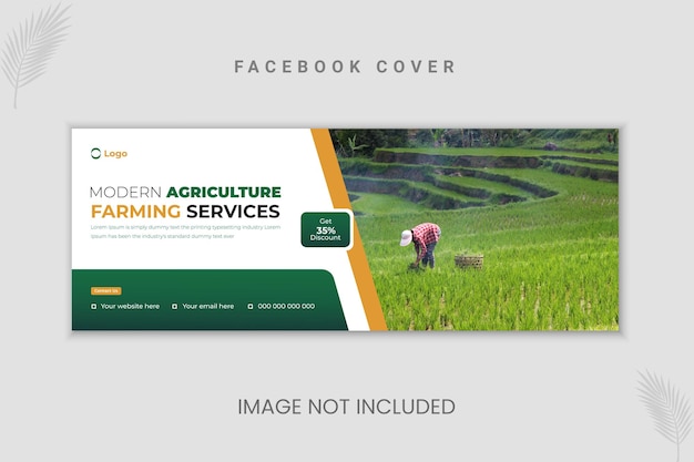 Vector agriculture farming or lawn garden services and web banner design template