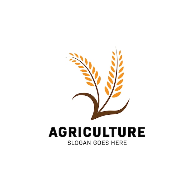 Agriculture logo design in abstract style organic sign symbol