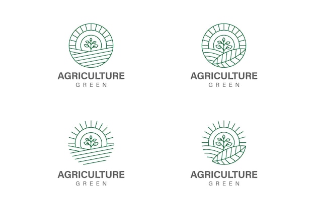 Agriculture logo design vector collection