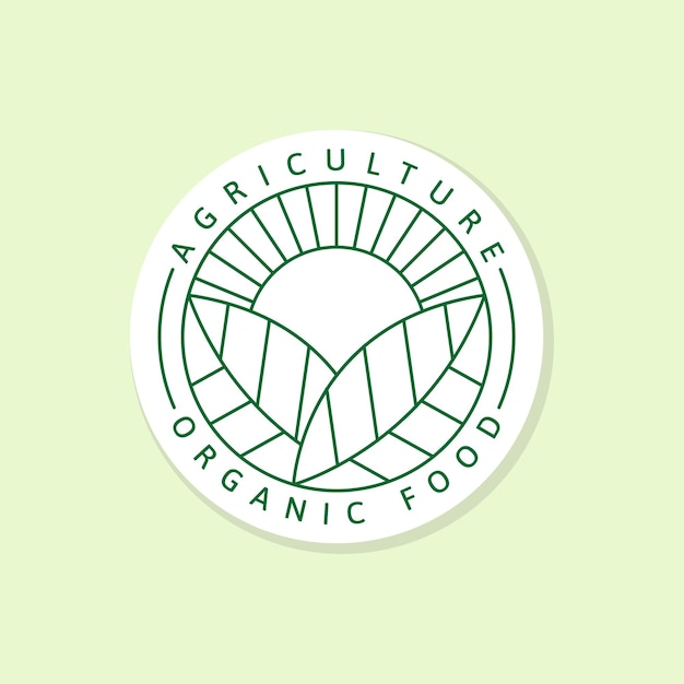 Agriculture organic food logo or illustration label sticker vector