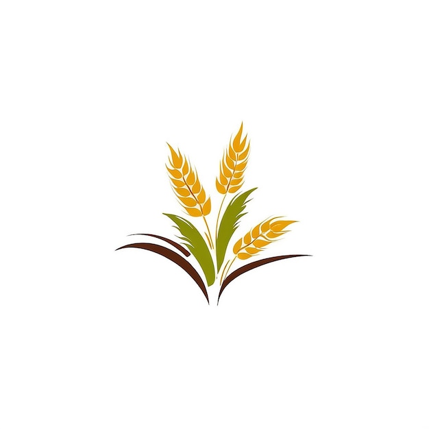 Agriculture Organic Wheat Logo Template Vector Icon Design