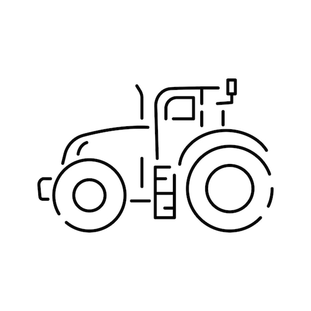 Agriculture plants icon Irrigation technology Smart village farming Icon for web Vector line illustration Global farming Agricultural and farm machinery Tractor