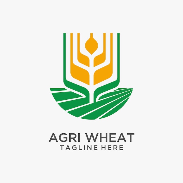 Agriculture wheat logo design