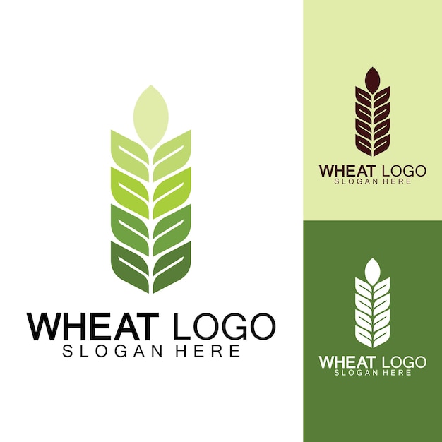 Agriculture Wheat logo template vector icon design