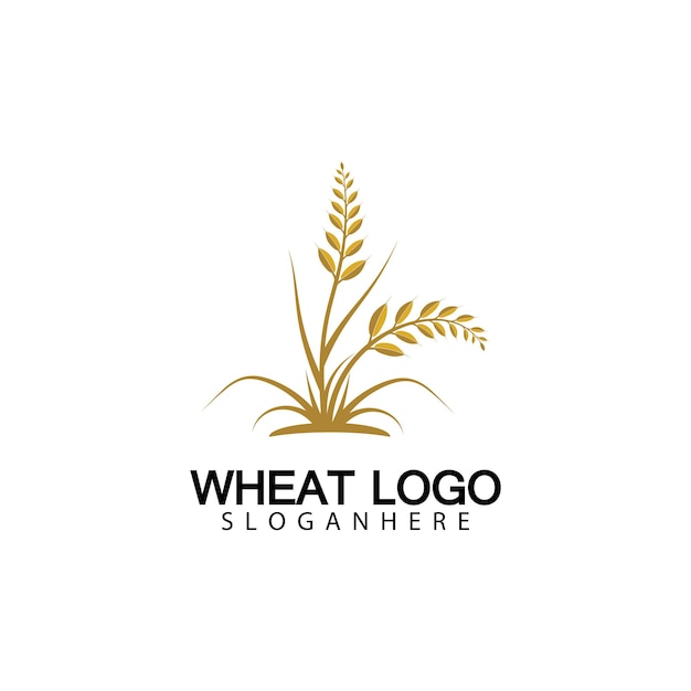 Agriculture Wheat logo template vector icon design