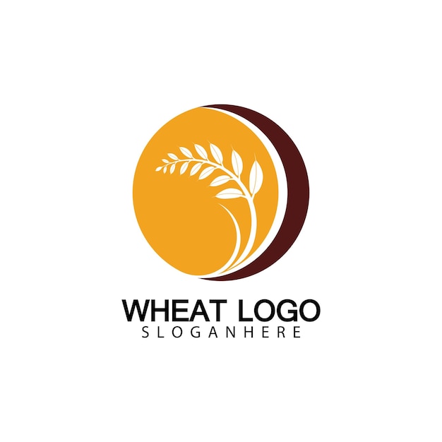 Agriculture Wheat logo template vector icon design