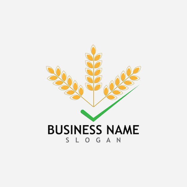 Agriculture wheat logo vector