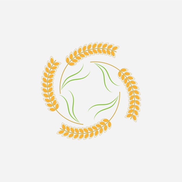 Agriculture wheat logo vector