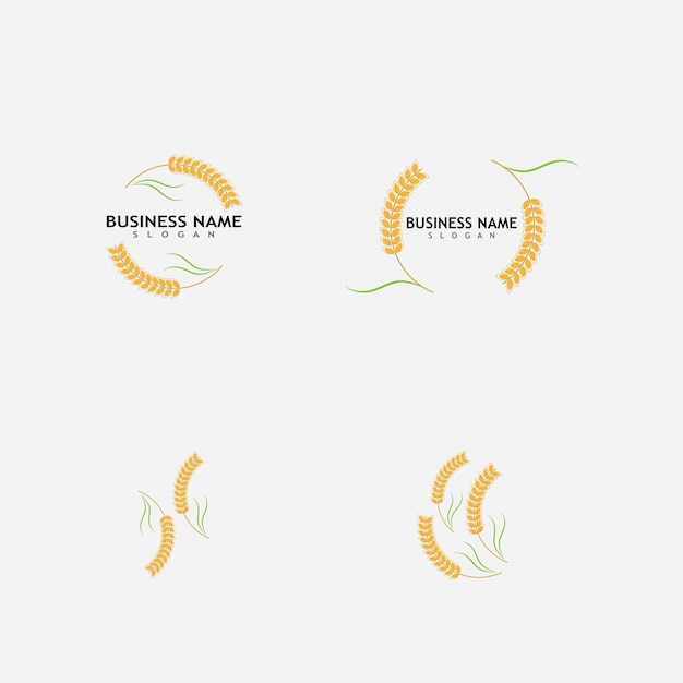 Agriculture wheat logo vector