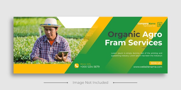 Vector agro farm services facebook cover social media post or web banner template