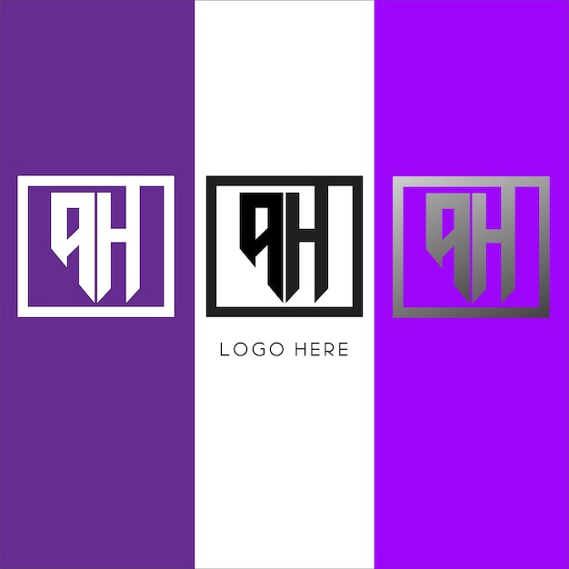 Vector ah initial letter logo design