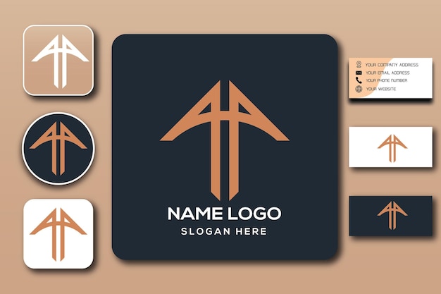 aha monogram logo template