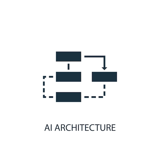 AI Architecture icon. Simple element illustration. AI Architecture symbol design from Artificial Intelligence collection. Can be used in web and mobile.