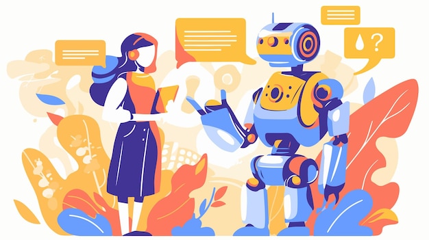 AI Chat Bot Concept with Artificial Intelligence