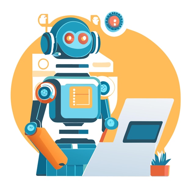 ai chat bot vector illustration