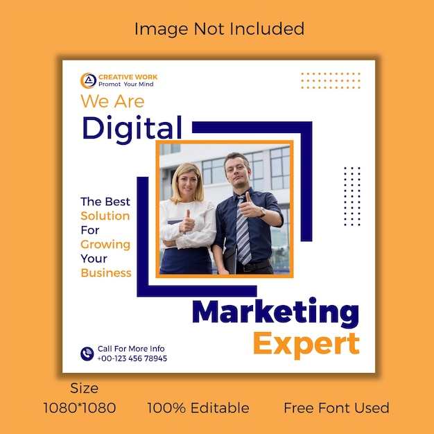 Ai digital marketing agency social media post template