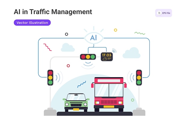 AI in Traffic Management Illustration