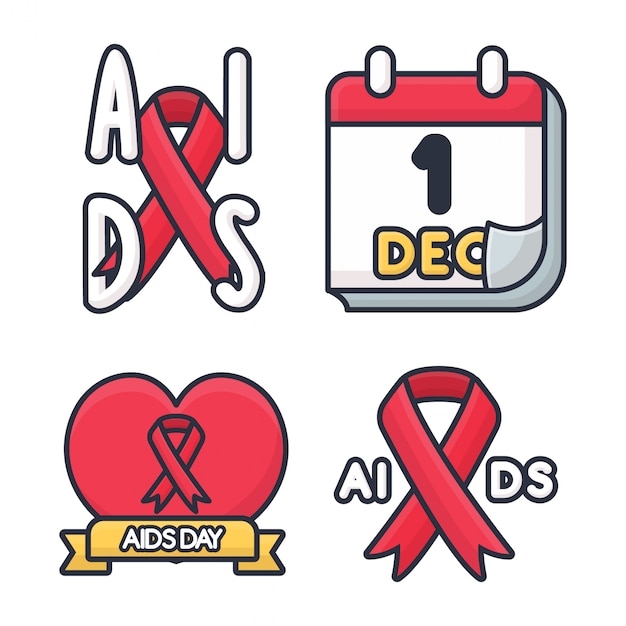 AIDS Day Greeting Patch Collection