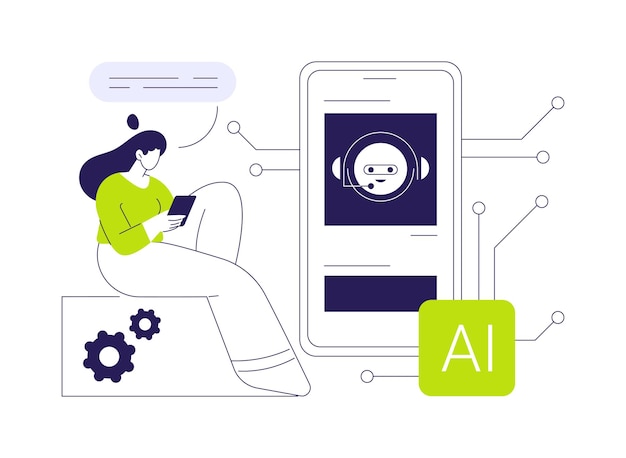 Aienhanced chatbots for customer support abstract concept vector illustration customer service