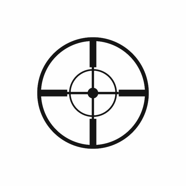 Aim icon in simple style isolated on white background Target symbol