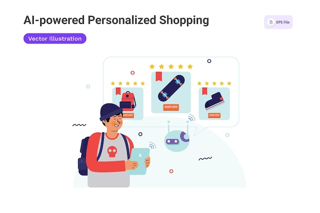 AIpowered Personalized Shopping Illustration