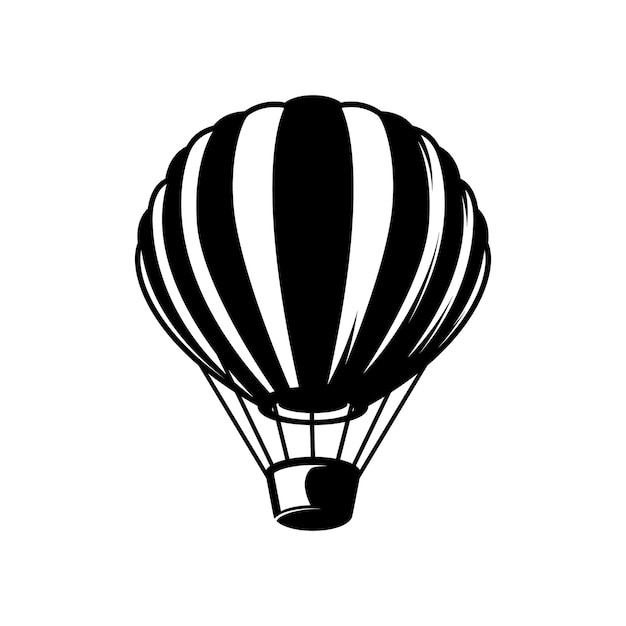 Air balloon illustration on white background