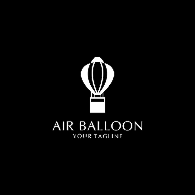 Air balloon logo icon design vector