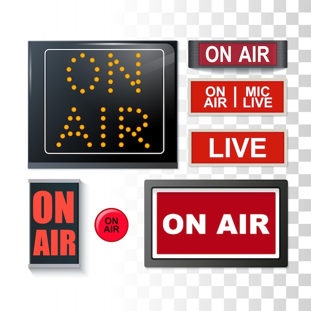 On Air Broadcasting Signs