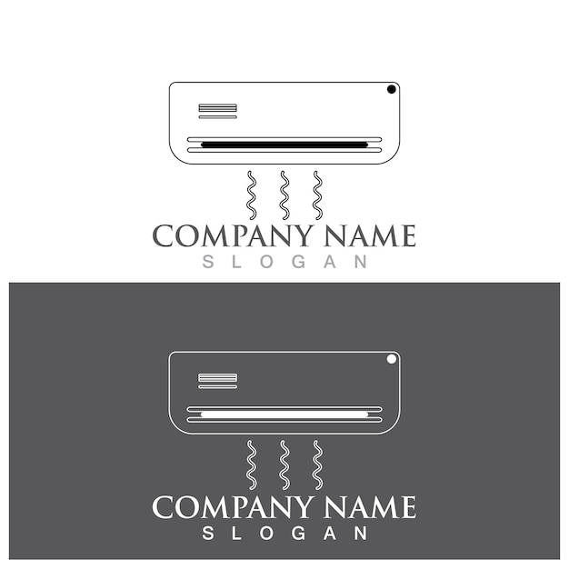 Air conditioner logo and vector template