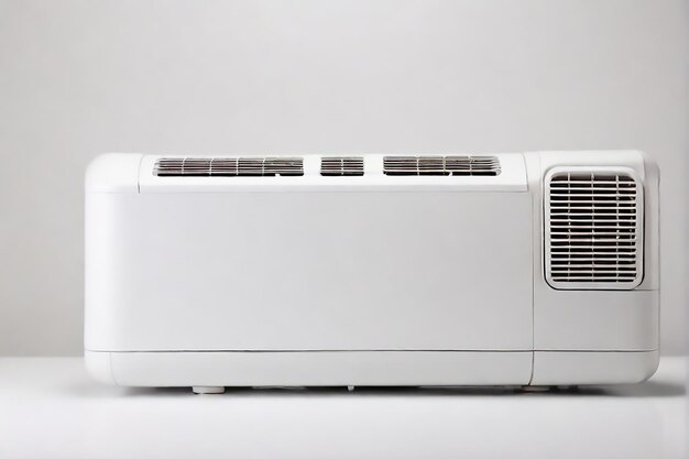 Air conditioner mounted on a white wall in the living room or bedroom Indooor comfort temperature