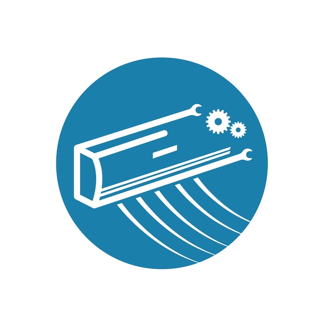 Air conditioner repair icon vector concept design template