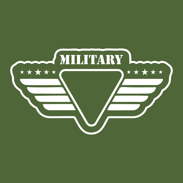 Air Force logo with wings, shields and stars. Military badges.