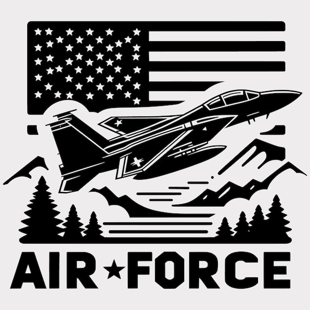 Vector air force soldier fileamerican fighter pilot flag silhouette files