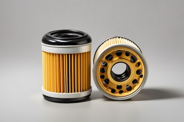 Vector air fuel or oil filters isolated on a white background