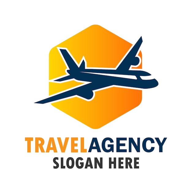 Air plane logo, travel world logo with text space for your slogan