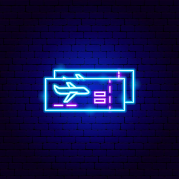 Air Ticket Neon Sign