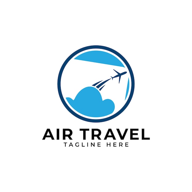 Air travel logo design vector template