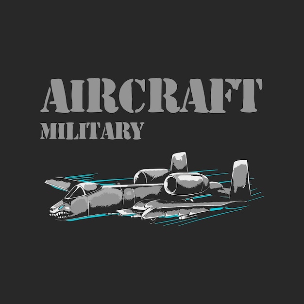 Aircraft military t shirt design