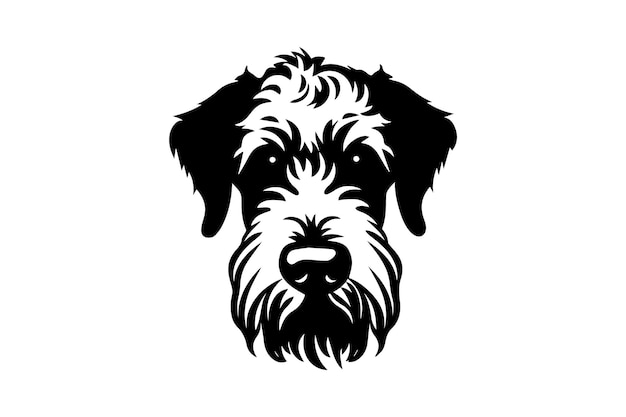 Vector airedoodle dog icon