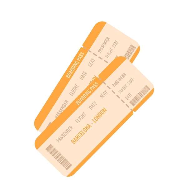 Airline boarding pass ticket vector illustration