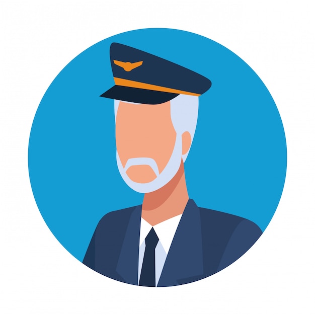 Airliner pilot worker avatar