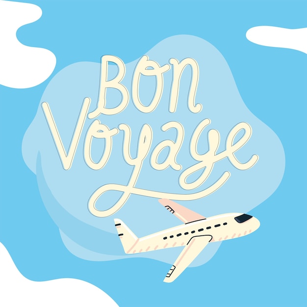 Airplane bon voyage tourism