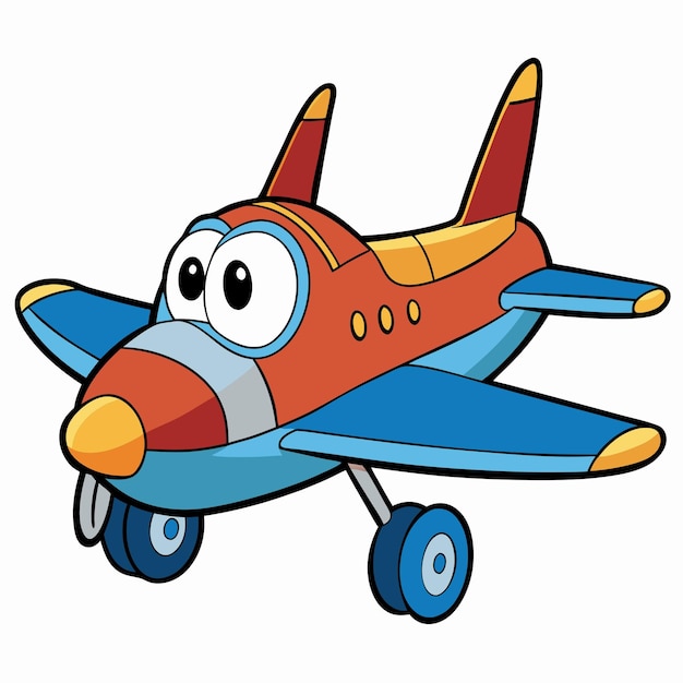 Vector airplane cartoon clip art vector illustration design