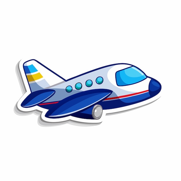 Vector airplane cartoon sticker design vector illustration 30