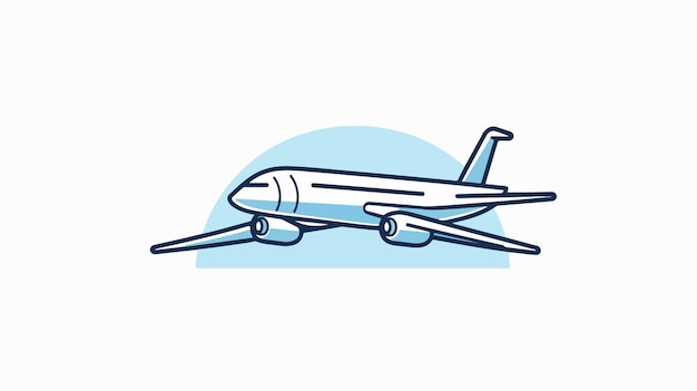 Vector airplane concept line icon