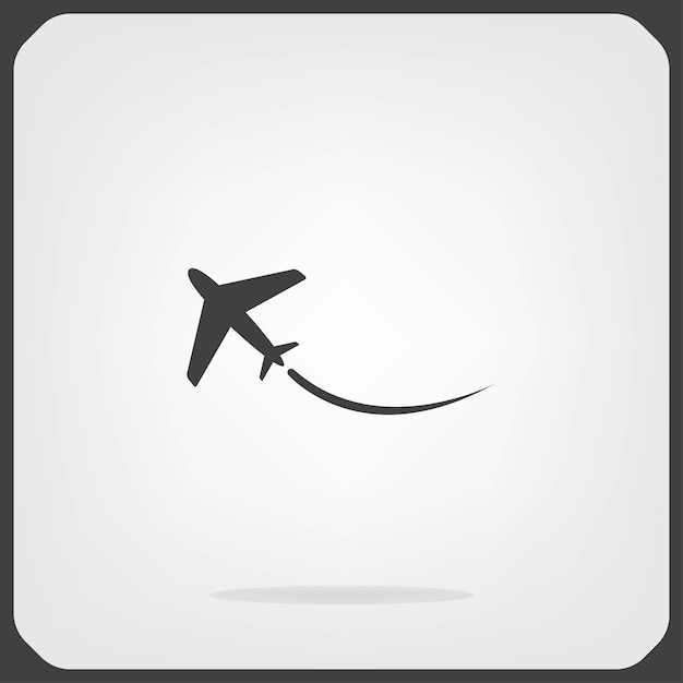 Airplane safe flights symbol Vector illustration on gray background Eps 10