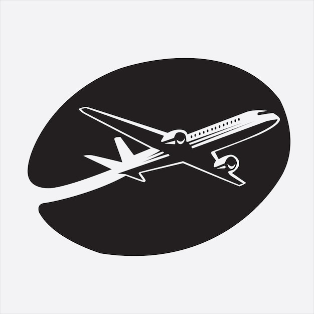 airplane silhouette logo in coffee