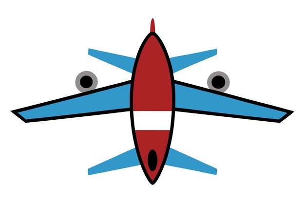 Vector airplane vector art detailed drawings