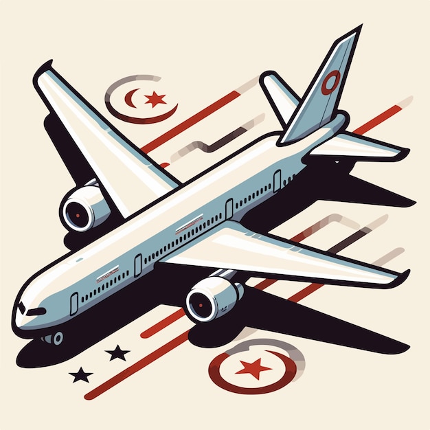 Airplane vector illustration image