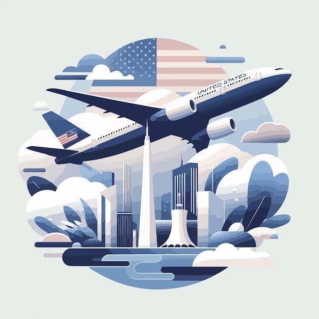 Airplane vector illustration image